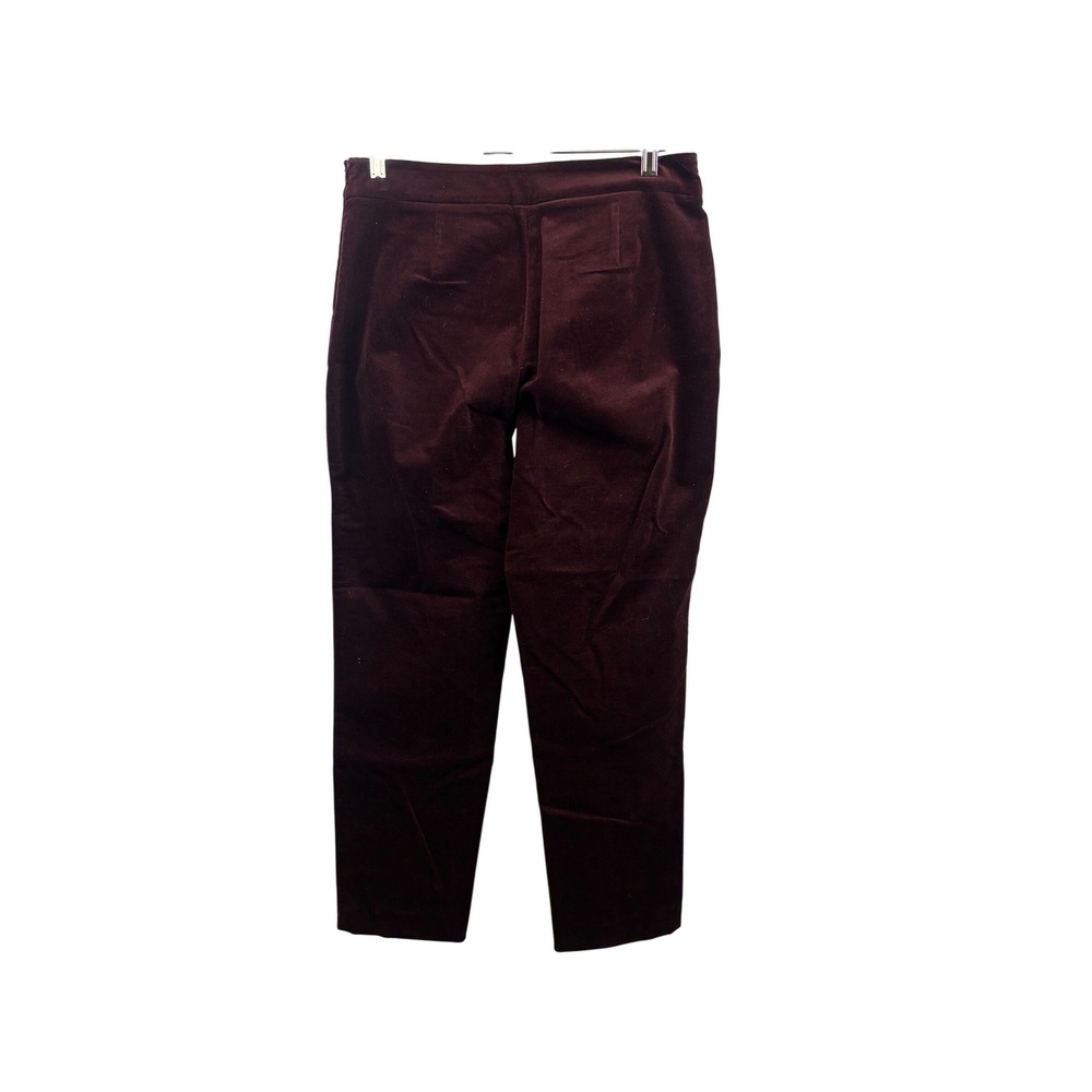 Talbots Curvy Pants Women's Size 6P Petite Burgundy Velvet Stretch Fit